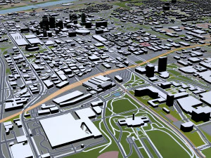 Kansas City Missouri EUA 80 km Modelo 3D