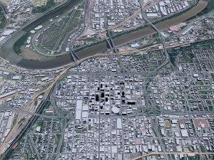 Kansas City Missouri USA 80km 3D Model