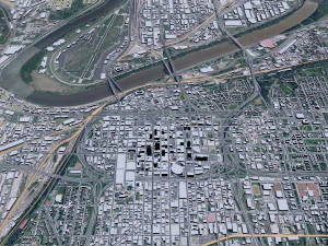 Kansas City Missouri EUA 80 km Modelo 3D