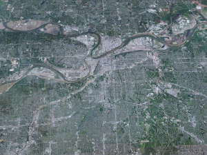 Kansas City Missouri EUA 80 km Modelo 3D