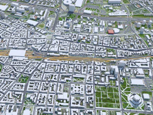 Katowice city Poland 70km 3D Model