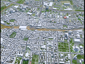 Katowice city Poland 70km 3D Model
