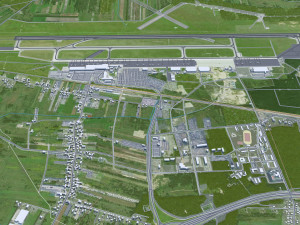 Katowice city Poland 70km 3D Model