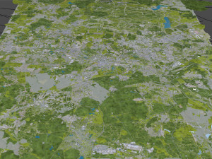 Katowice city Poland 70km 3D Model