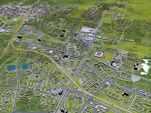 Katowice city Poland 70km 3D Model