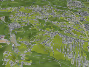 Katowice city Poland 70km 3D Model