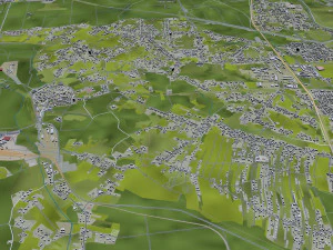 Katowice city Poland 70km 3D Model