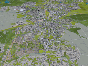 Katowice city Poland 70km 3D Model
