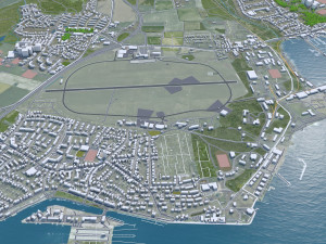 Kiel city Germany 70km 3D Model