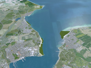 Kiel city Germany 70km 3D Model