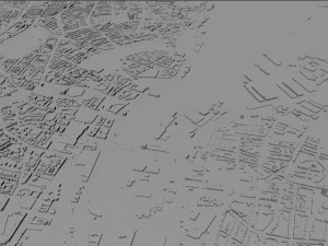 Kiel city Germany 70km 3D Model