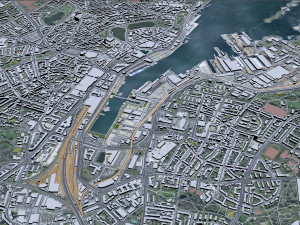 Kiel city Germany 70km 3D Model