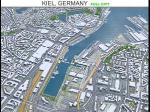Kiel city Germany 70km 3D मॉडल