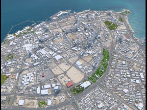 Kuwait city 80km 3D Model