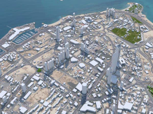 Kuwait city 80km 3D Model