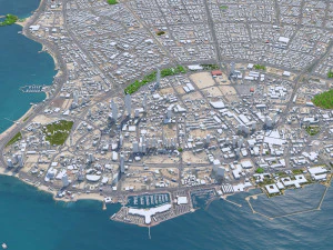 Kuwait city 80km 3D Model