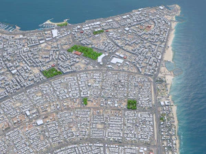 Kuwait city 80km 3D Model