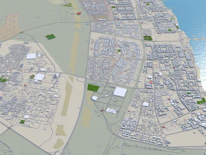 Kuwait city 80km 3D Model