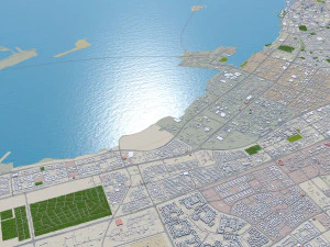 Kuwait city 80km 3D Model