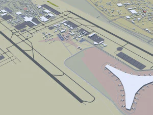 Kuwait city 80km 3D Model