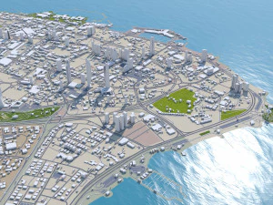 Kuwait city 80km 3D Model