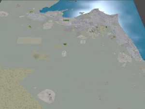 Kuwait city 80km 3D Model