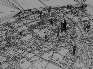 Kuwait city 80km 3D Model