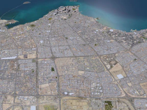 Kuwait city 80km 3D Model