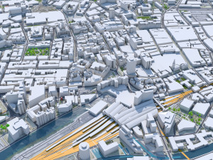 英国利兹市 60公里 3D 模型