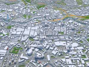 英国利兹市 60公里 3D 模型