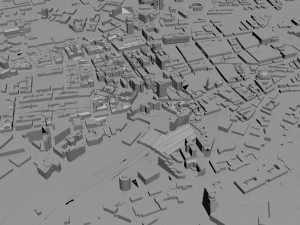 Leeds city UK 60km 3D Model