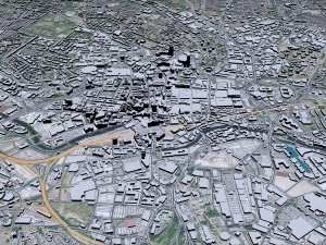 英国利兹市 60公里 3D 模型