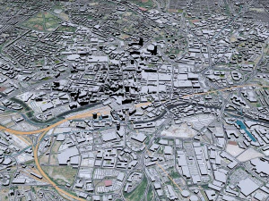 Leeds city UK 60km 3D Model