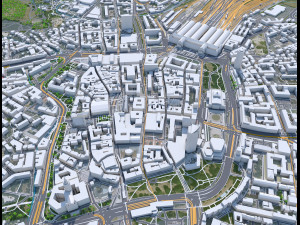 Leipzig city Germany 50km 3Dモデル