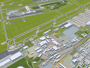 Leipzig city Germany 50km 3D Model