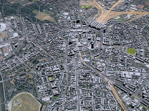 Leipzig city Germany 50km 3Dモデル