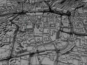 Leipzig city Germany 50km 3D Model