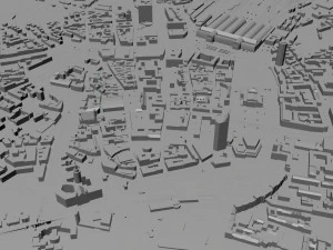Leipzig city Germany 50km 3D Model