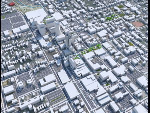 Lexington city Kentucky USA 70km 3Dモデル
