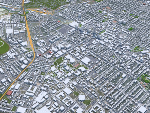Lexington city Kentucky USA 70km 3Dモデル