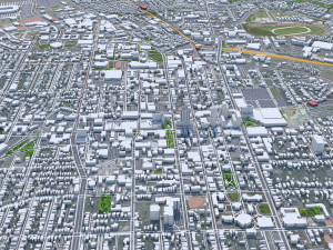 Lexington city Kentucky USA 70km 3Dモデル