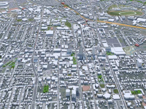 Lexington city Kentucky USA 70km 3D Model