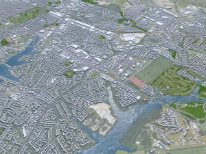 Lexington city Kentucky USA 70km 3Dモデル