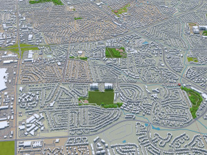 Lexington city Kentucky USA 70km 3Dモデル