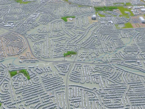 Lexington city Kentucky USA 70km 3D Model