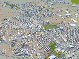Lexington city Kentucky USA 70km 3Dモデル
