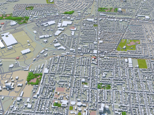 Lexington city Kentucky USA 70km 3Dモデル