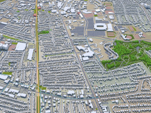 Lexington city Kentucky USA 70km 3Dモデル