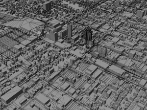 Lexington city Kentucky USA 70km 3D Model