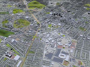 Lexington city Kentucky USA 70km 3Dモデル
